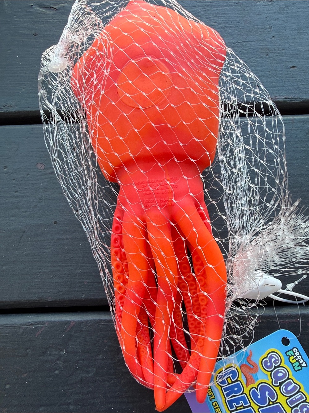 *VIRAL RARE* Squishy Red Squid Toy - Crazy Fun! RMS . NEW with tags! - Picture 5 of 6